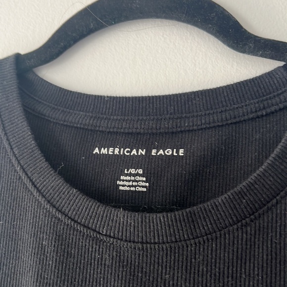 Black cropped fitted tank top American Eagle - Picture 2 of 3